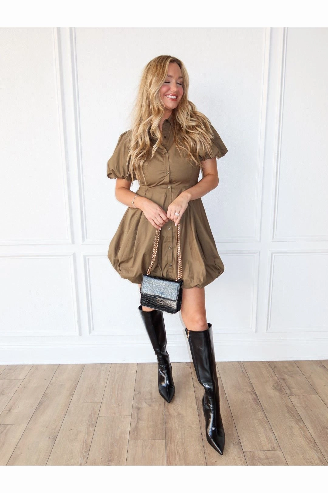 Bubble Up Mini Dress - Olive Rosie Mini Dress