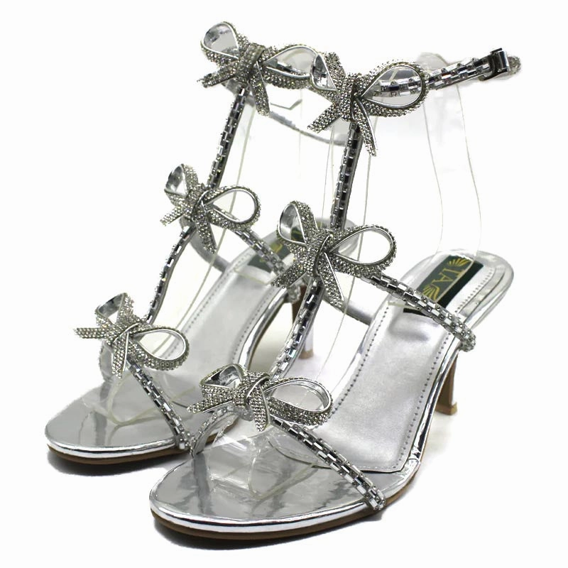 Silver Bridal Heel Sandal Sandals South Coast Map