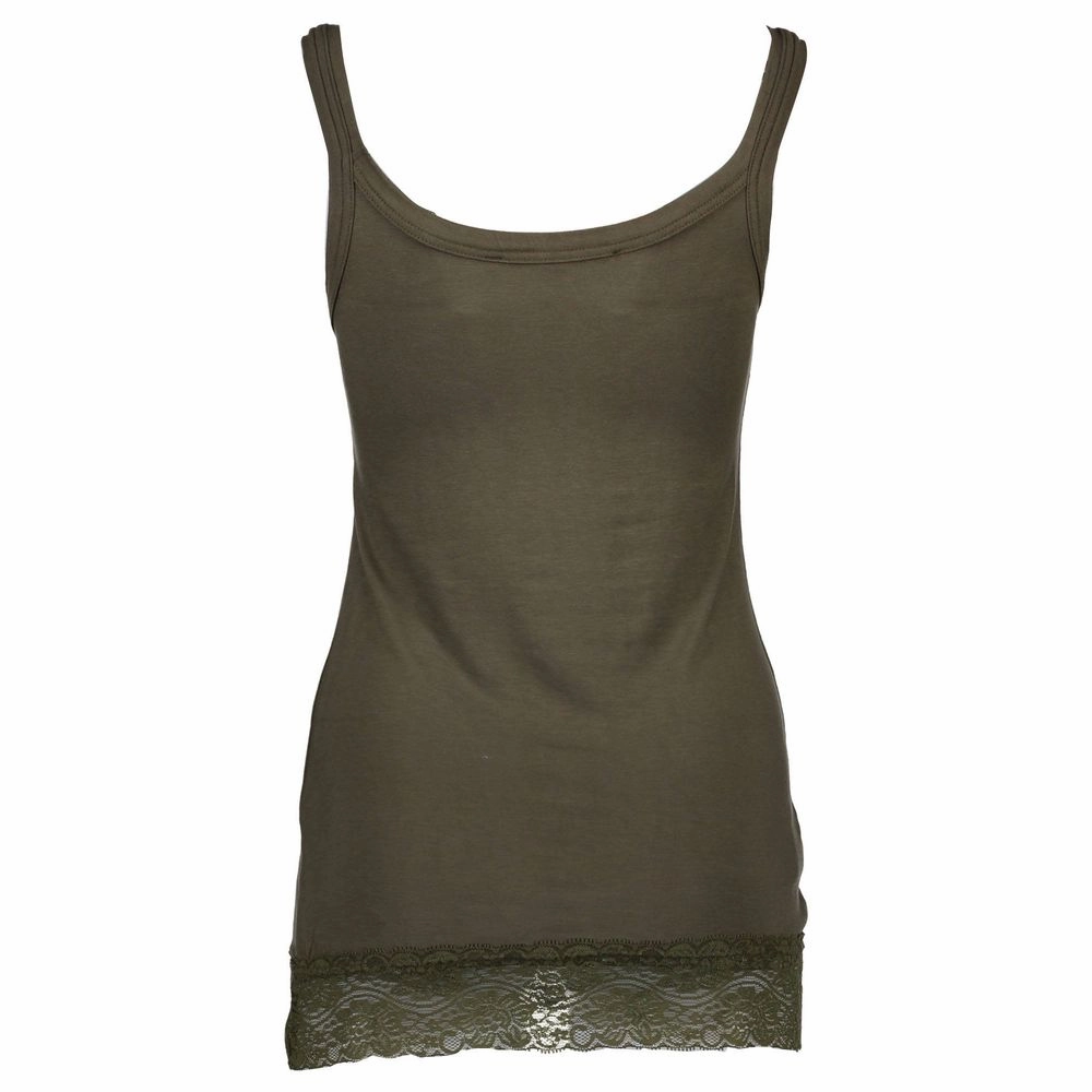 Silvian Heach Green Cotton Women Top Black