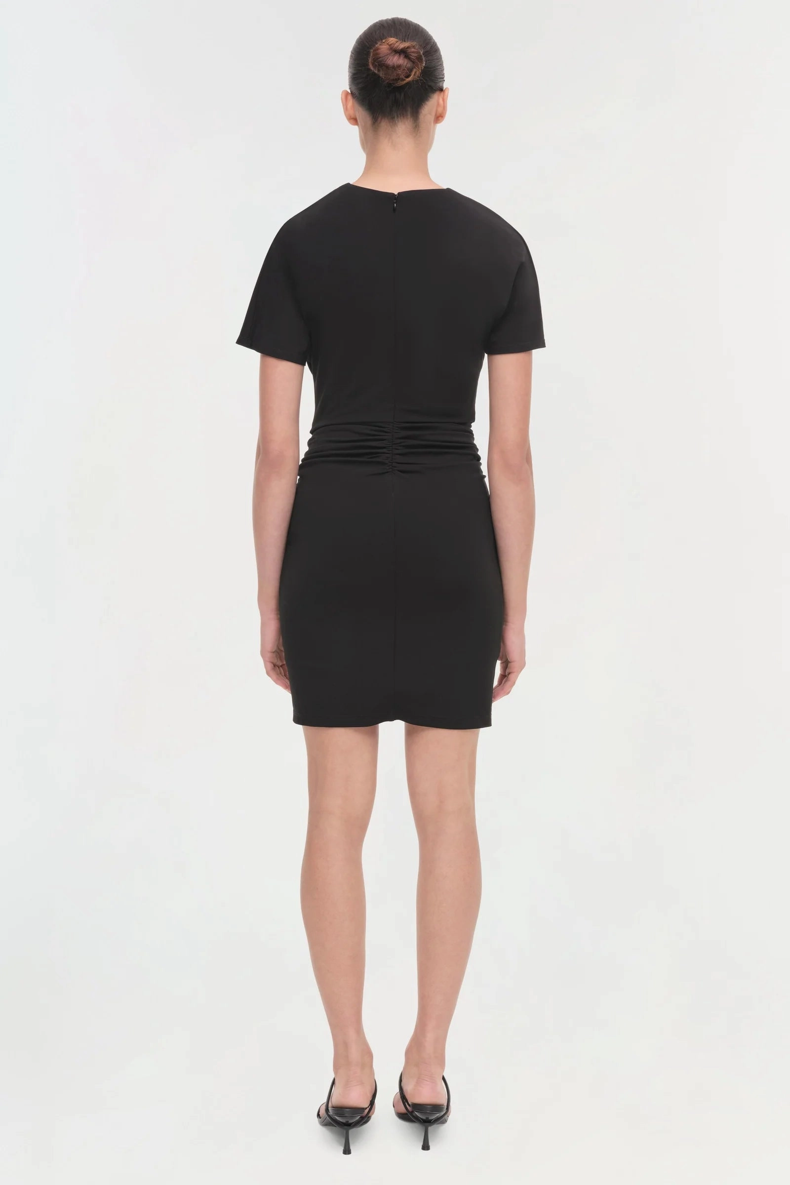 Linen Mini Dress With Sleeves SIMKHAI - Kiko Mini Dress - Black