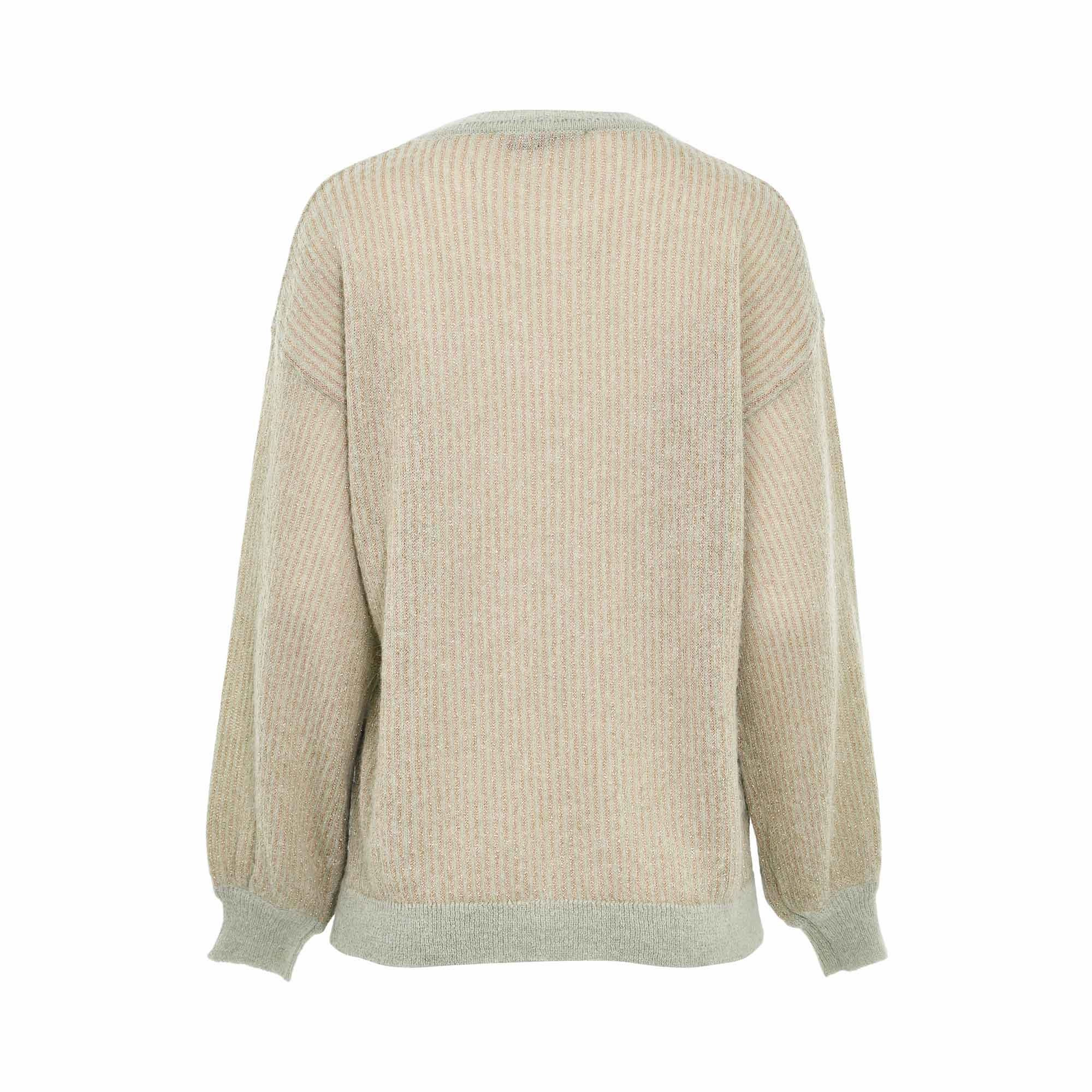 Northern Watters Knitwear Halifax Simona Corsellini Women's Beige/Green Sweater