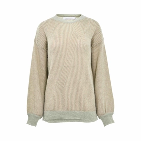 Island Famous For Knitwear Simona Corsellini Women's Beige/Green Sweater