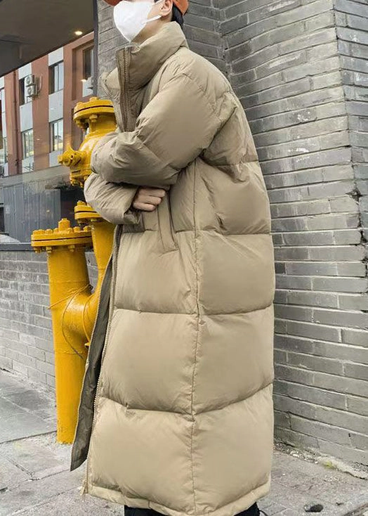 Pajar Coats Simple Khaki Zip Up Pockets Duck Down Men Down Long Coats Winter RM008