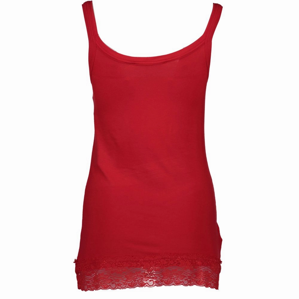 T Shirts Plus Silvian Heach Red Cotton Women Top