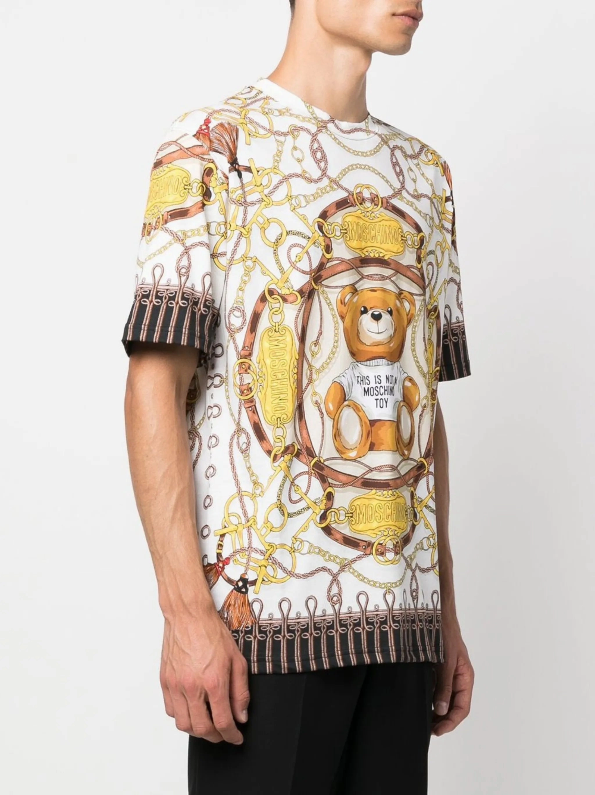 chain-link print short-sleeve T-shirt Ac Dc Tour T Shirts