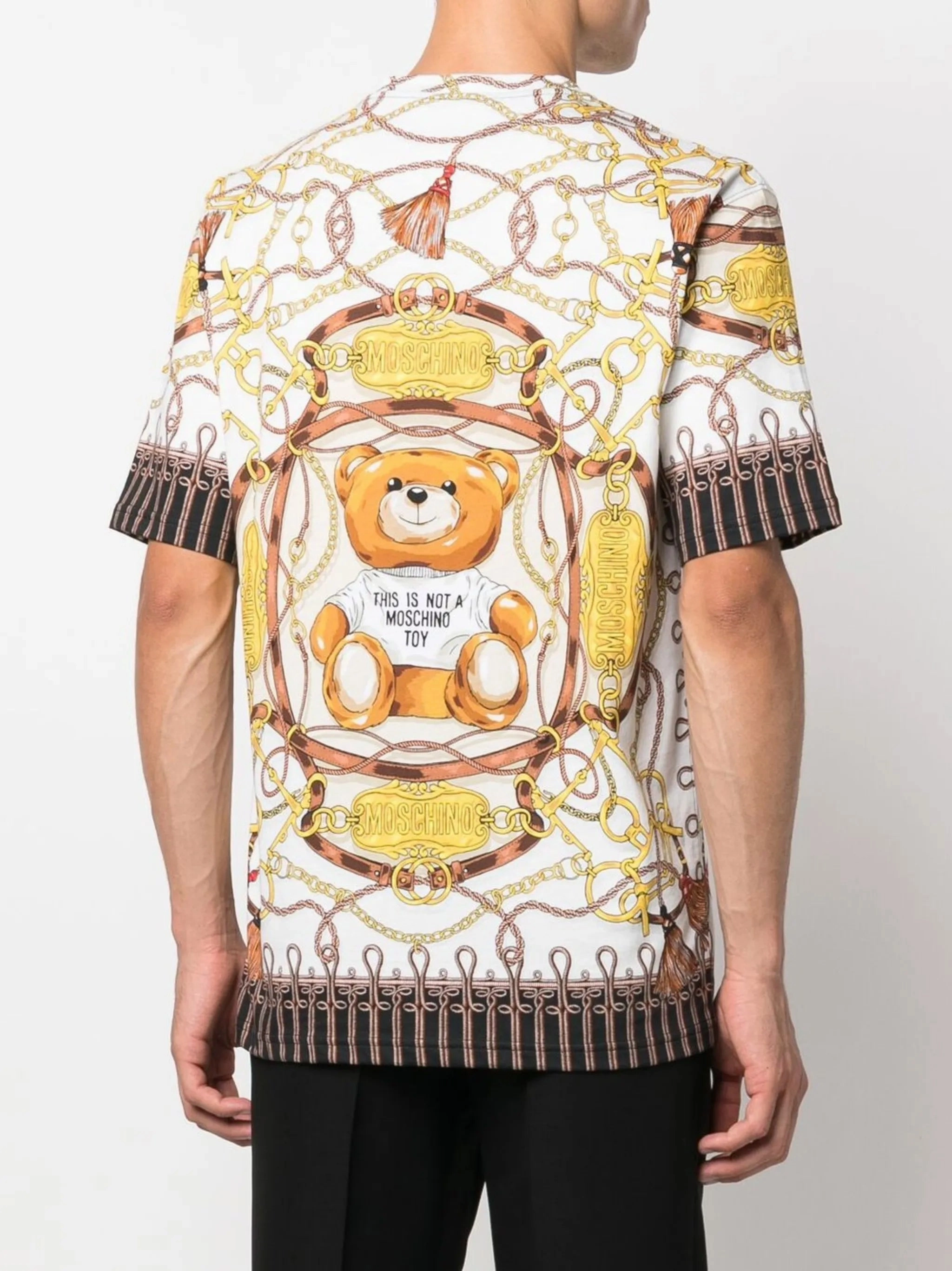 chain-link print short-sleeve T-shirt T Shirts With Graphics On The Back