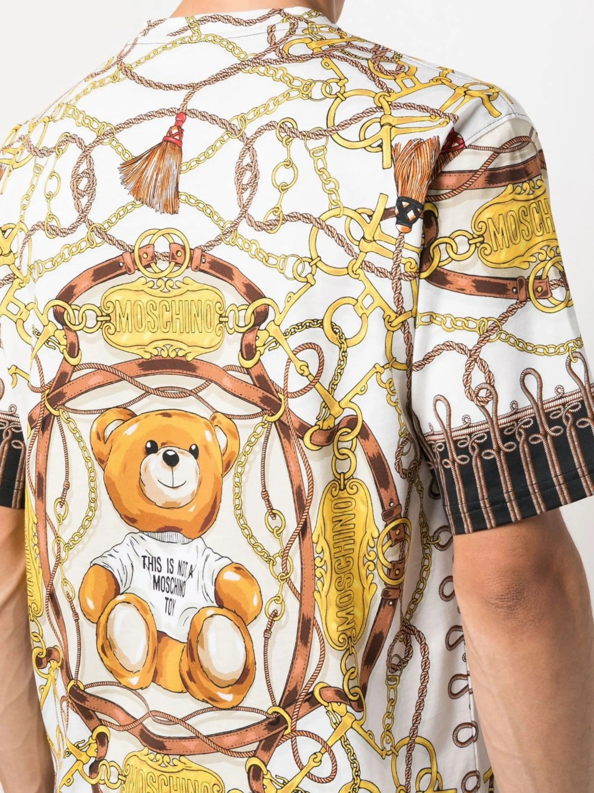 Paddys Day T Shirts chain-link print short-sleeve T-shirt