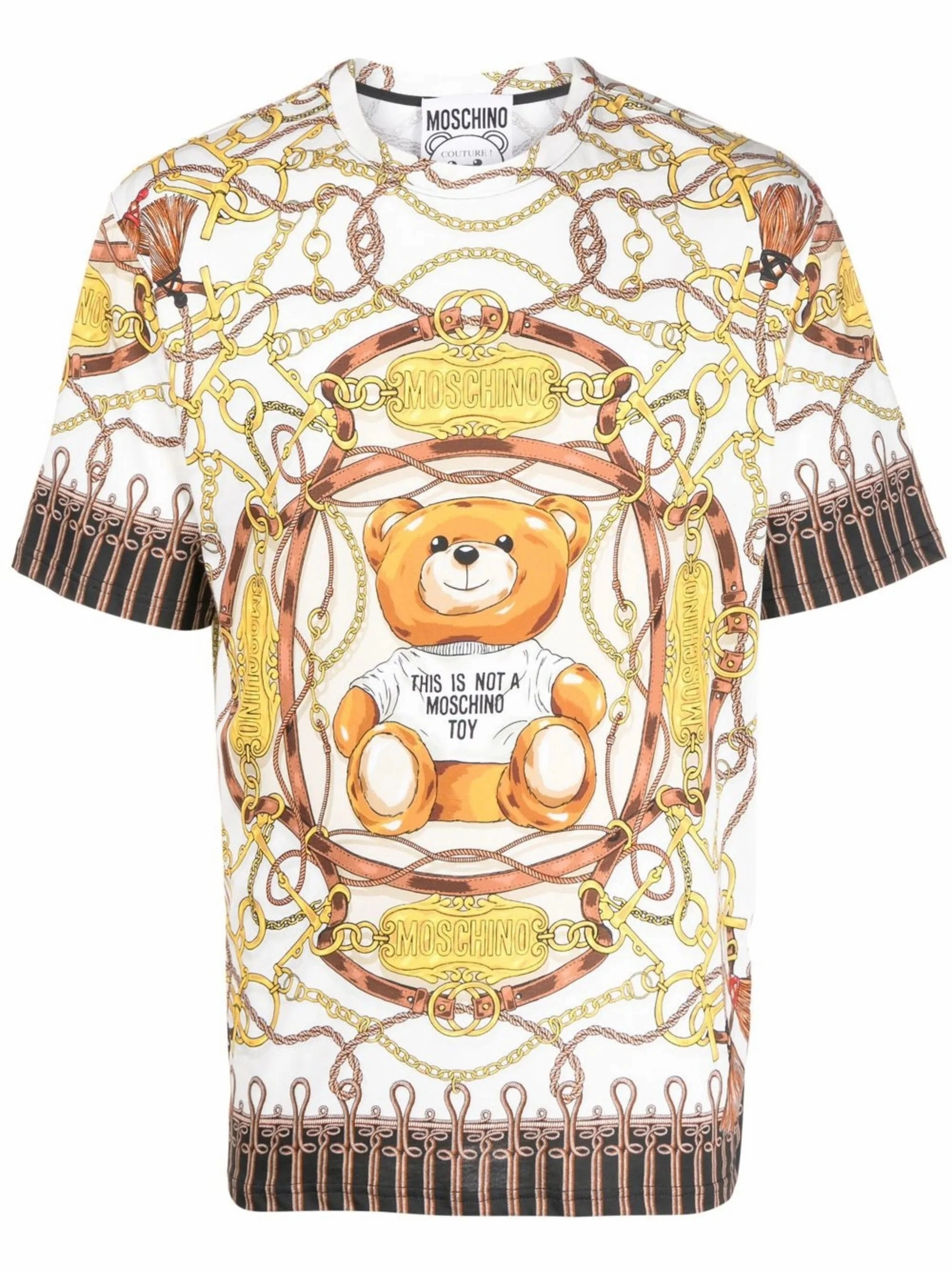 chain-link print short-sleeve T-shirt Fathers Day T Shirts