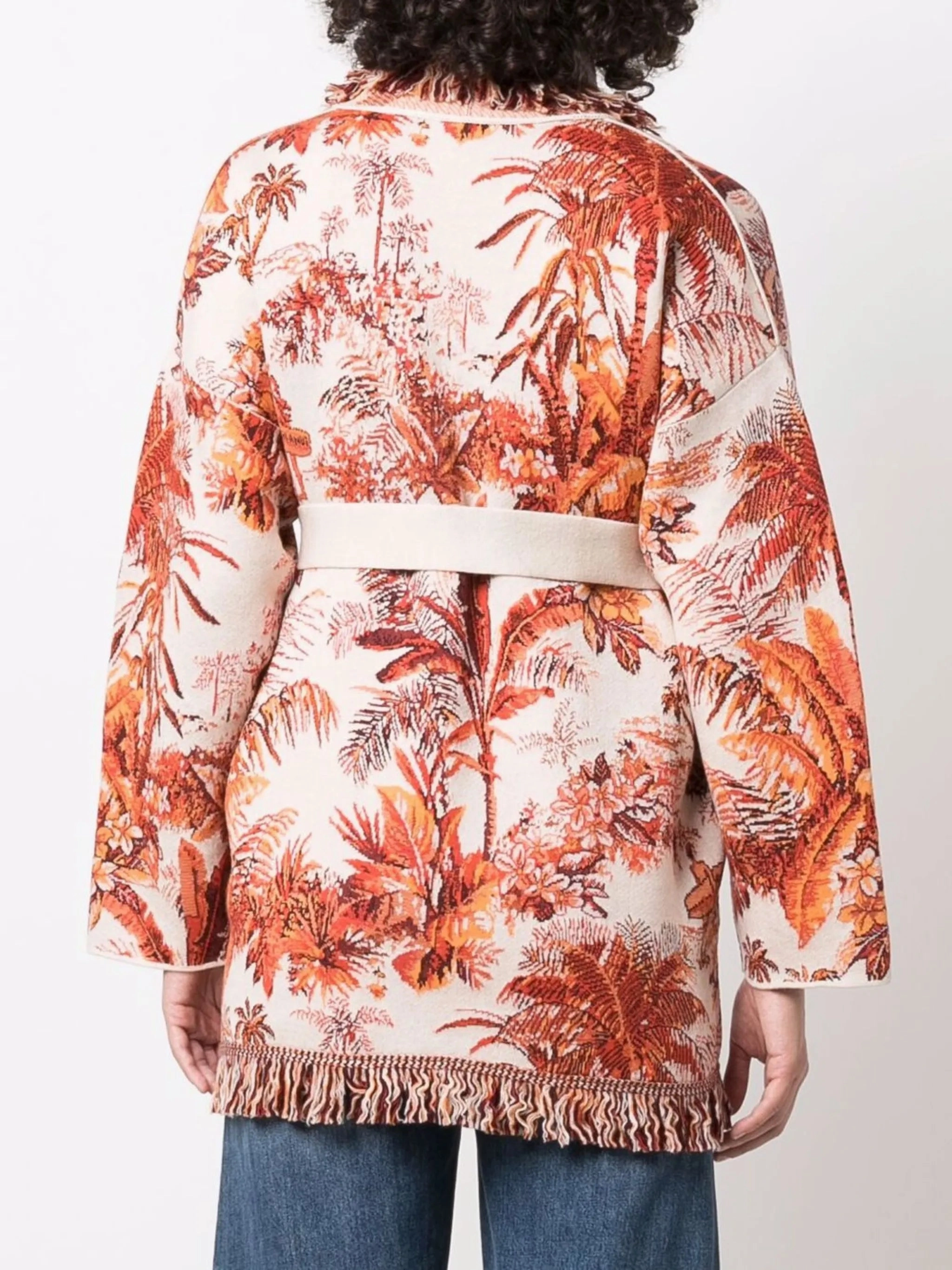 Silverdale Knitwear belted intarsia-knit cardigan