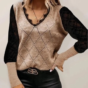Knitwear Size Small Argyle Pattern Pullover Knitwear Sweater Women