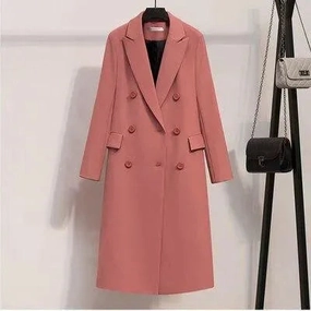 Fashion Double-Breasted Women Overcoat Griffin Coats