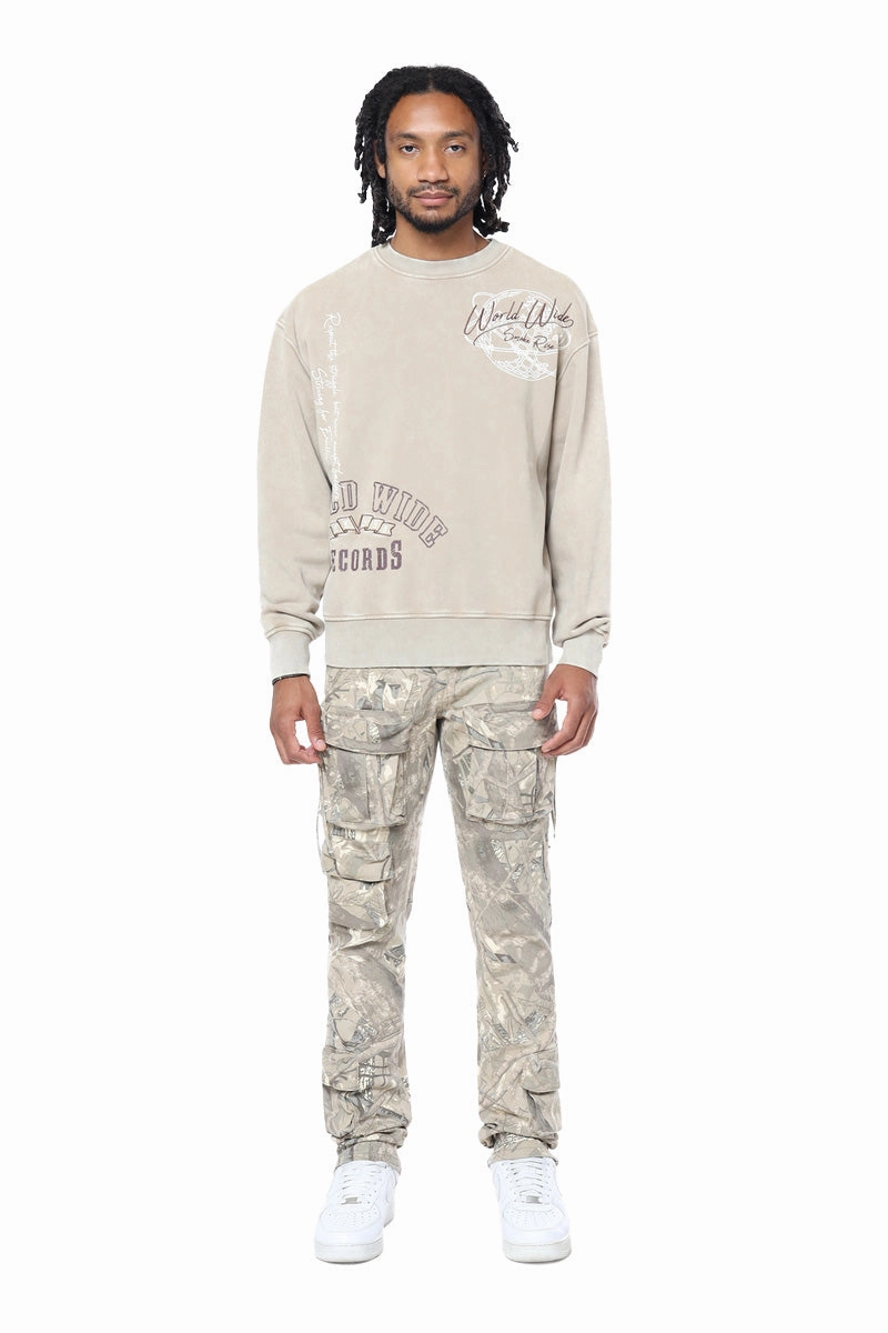 Ed Hardy Sweatshirts Smoke Rise Men's Graphic Crew Neck Sweatshirt