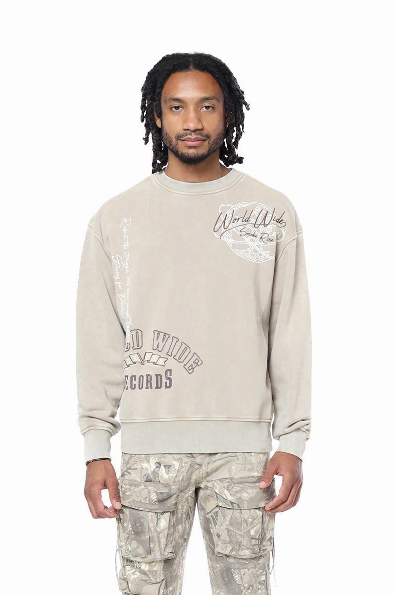 Trendy Graphic Sweatshirts Smoke Rise Men's Graphic Crew Neck Sweatshirt