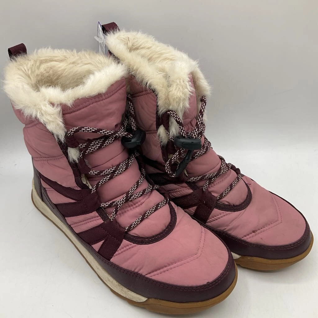 Size 6Y: Sorel Pink/Maroon Toggle Snow Boots Kods Snow Boots