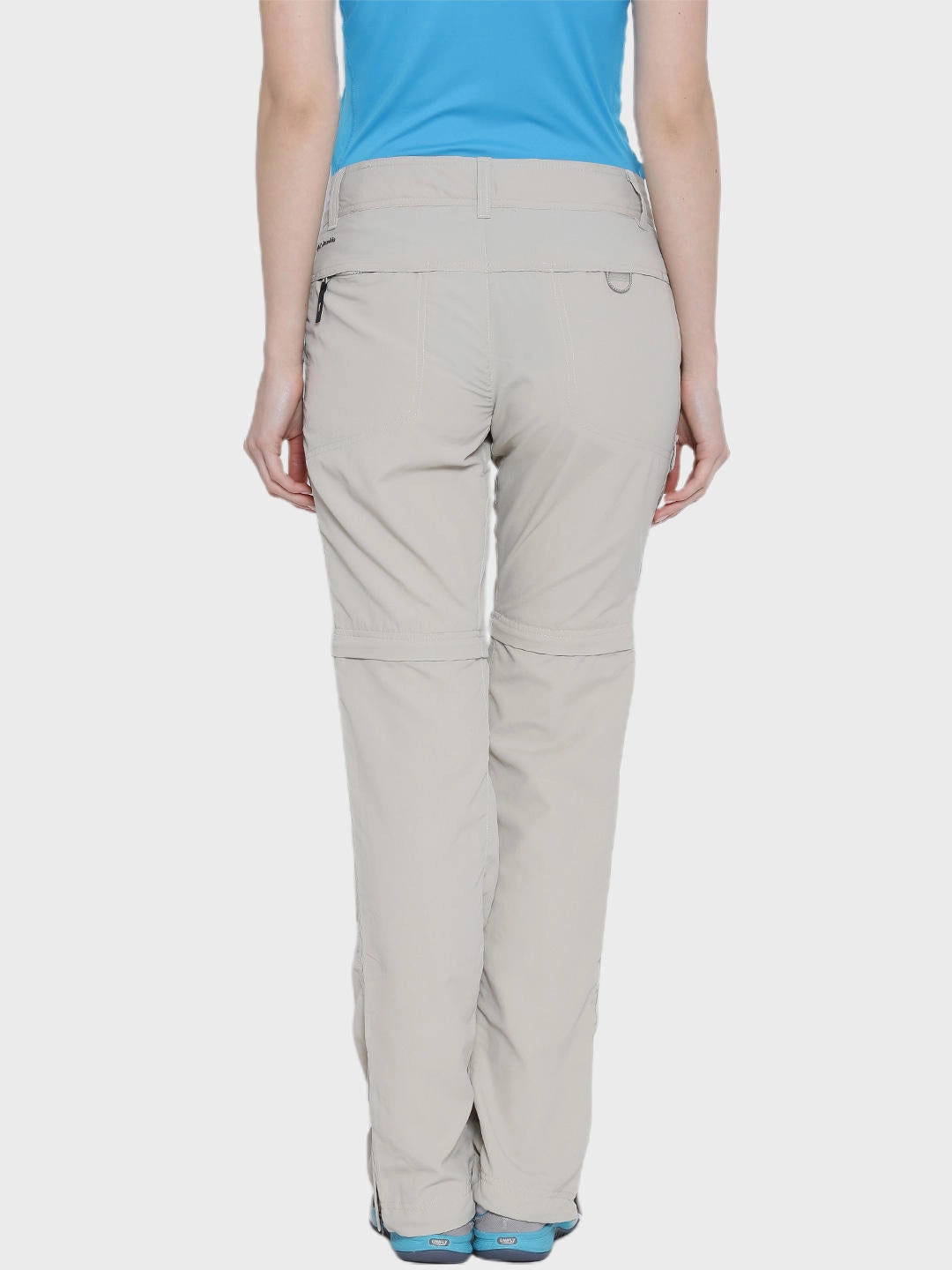 Columbia Women Beige Silver Ridge Convertible Pant (Sun Protection) Well Worn Cargo Pants