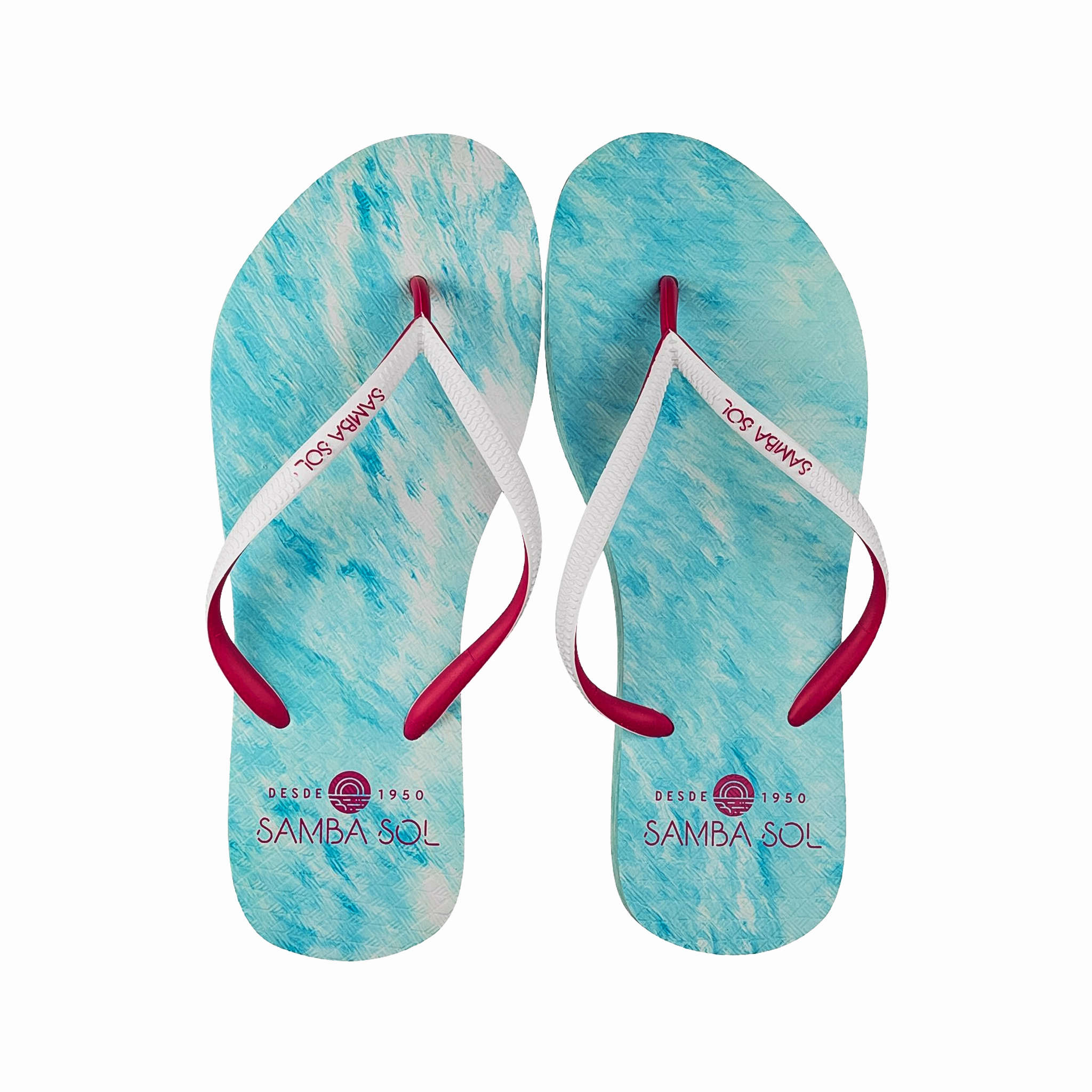 Samba Sol Womens Beach Collection Flip Flops - Light Pink/Blue Badgley Mischka Flip Flops