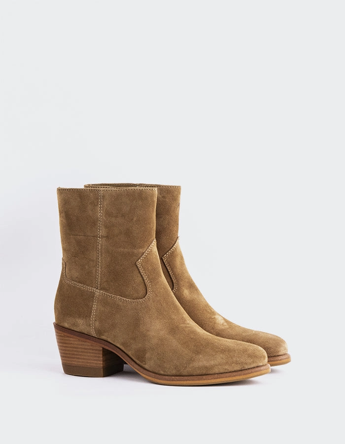 Deimos Taupe Suede Boots To Wear With Flare Jeans