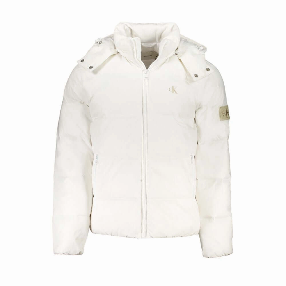 Calvin Klein White Polyamide Men Jacket Xxxl Coats