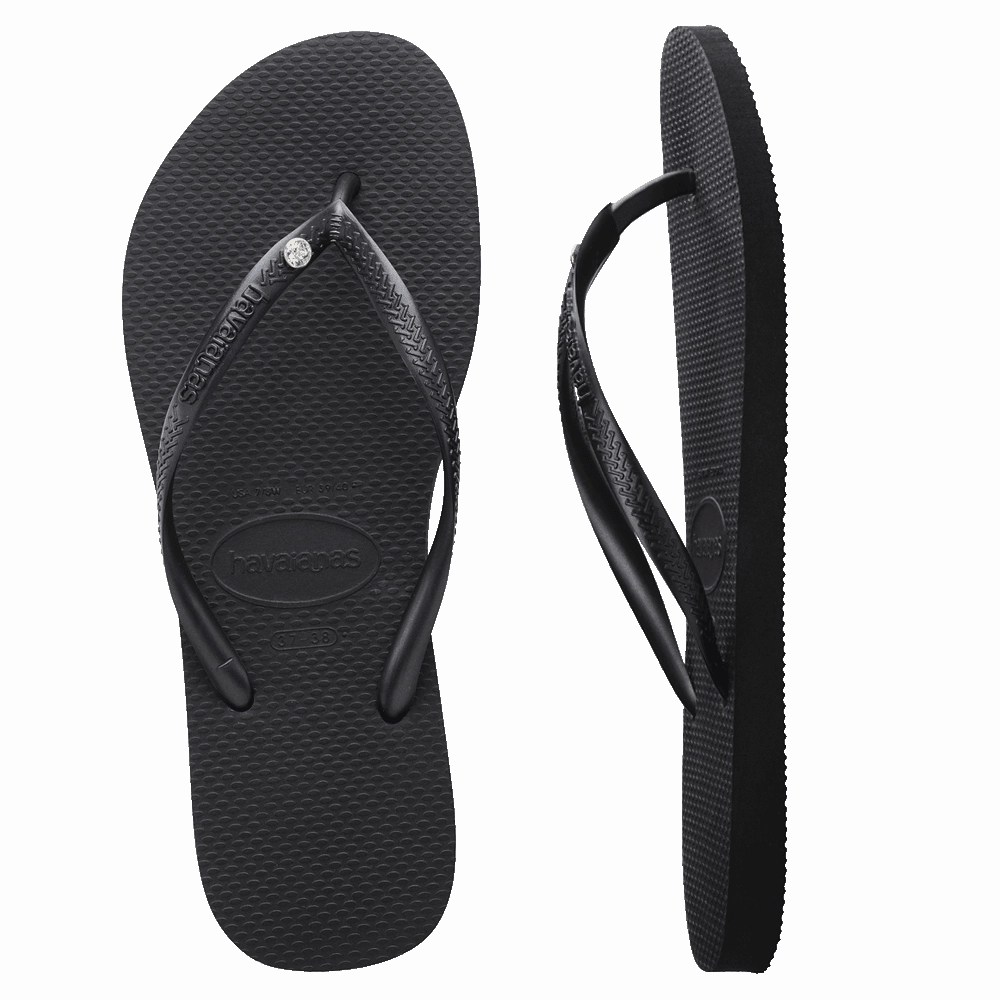 Slim Crystal Thongs Bart Flip Flops