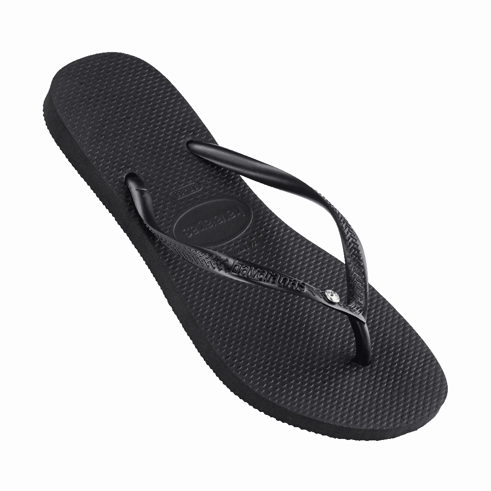 Slim Crystal Thongs Flip Flops Cushioned