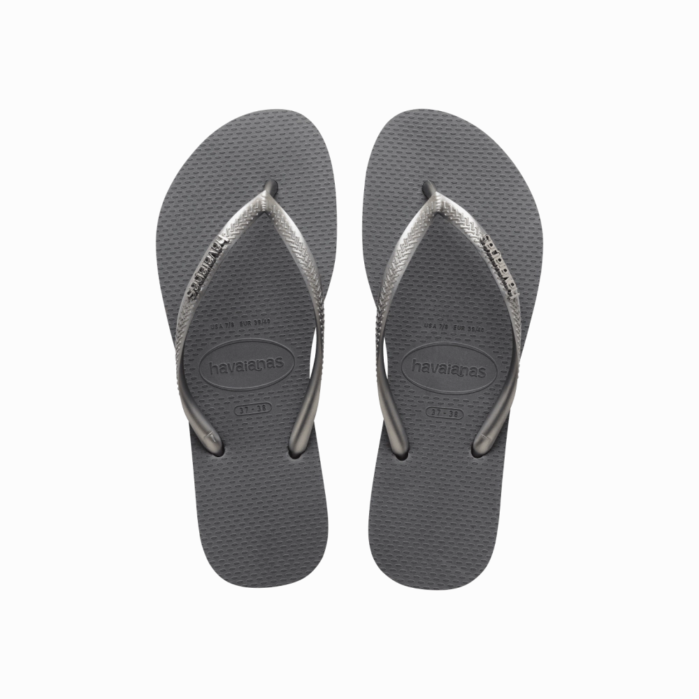 Wooden Flip Flops Slim Logo Metallic Flip Flops