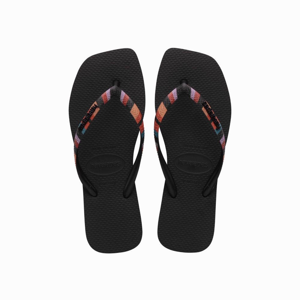 Slim Square Patchwork Flip Flops Types Of Flip Flops Footwear