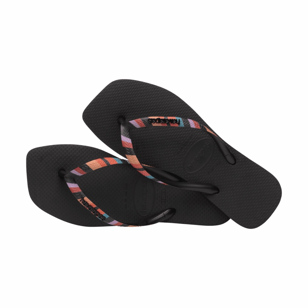 Tillys Flip Flops Slim Square Patchwork Flip Flops