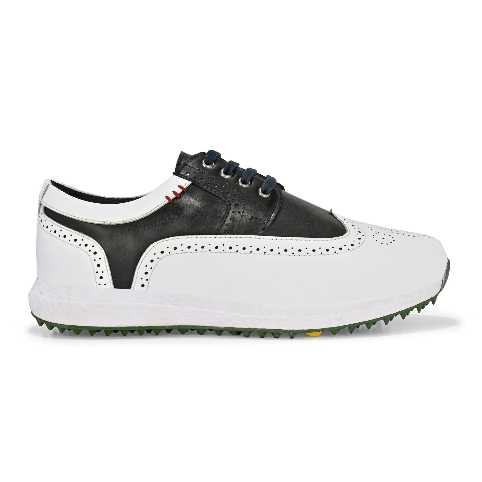 Brogue Spikeless White Black-Golf Shoes Engineering Shoes Waterproof
