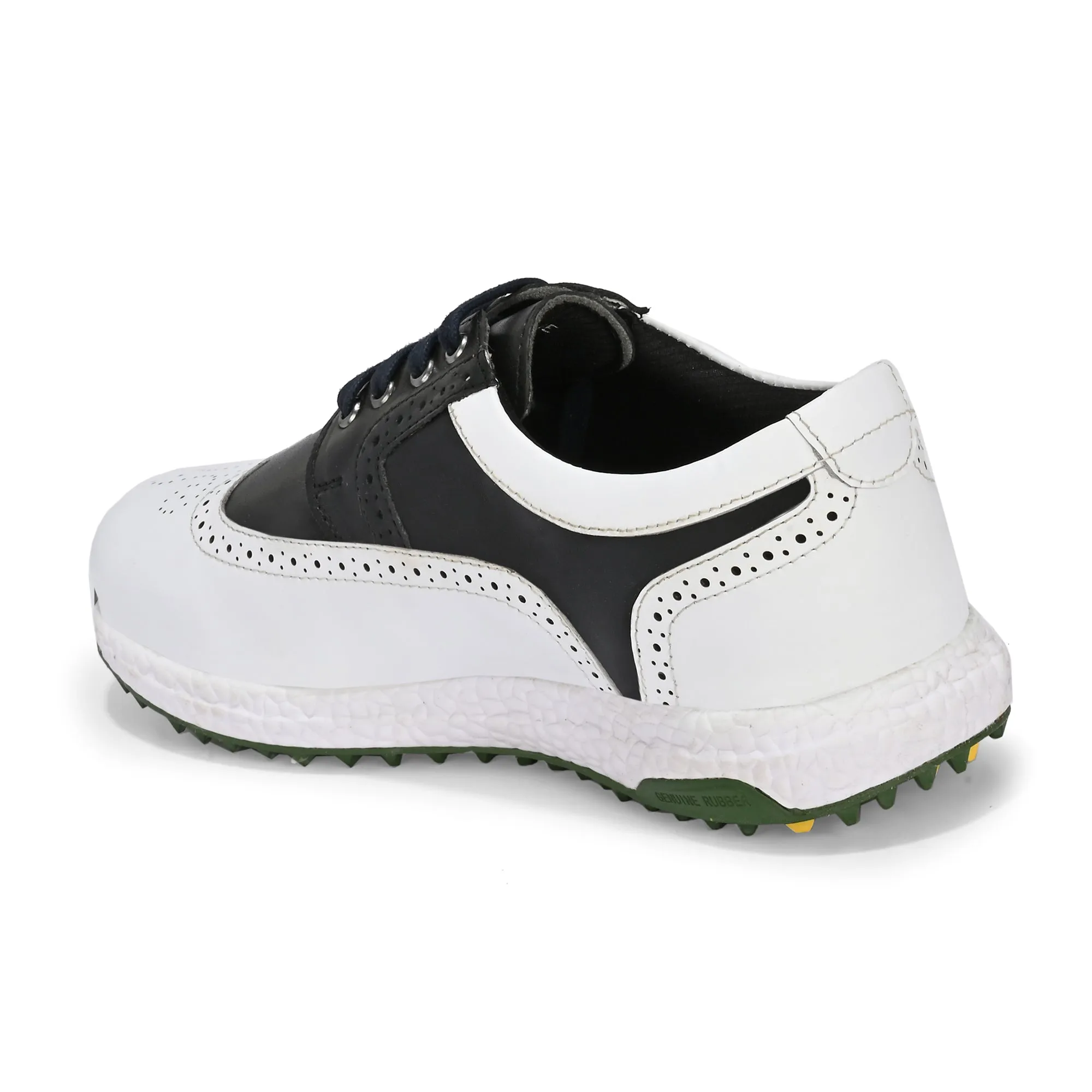 Brogue Spikeless White Black-Golf Shoes Waterproof Shoes For Flat Feet