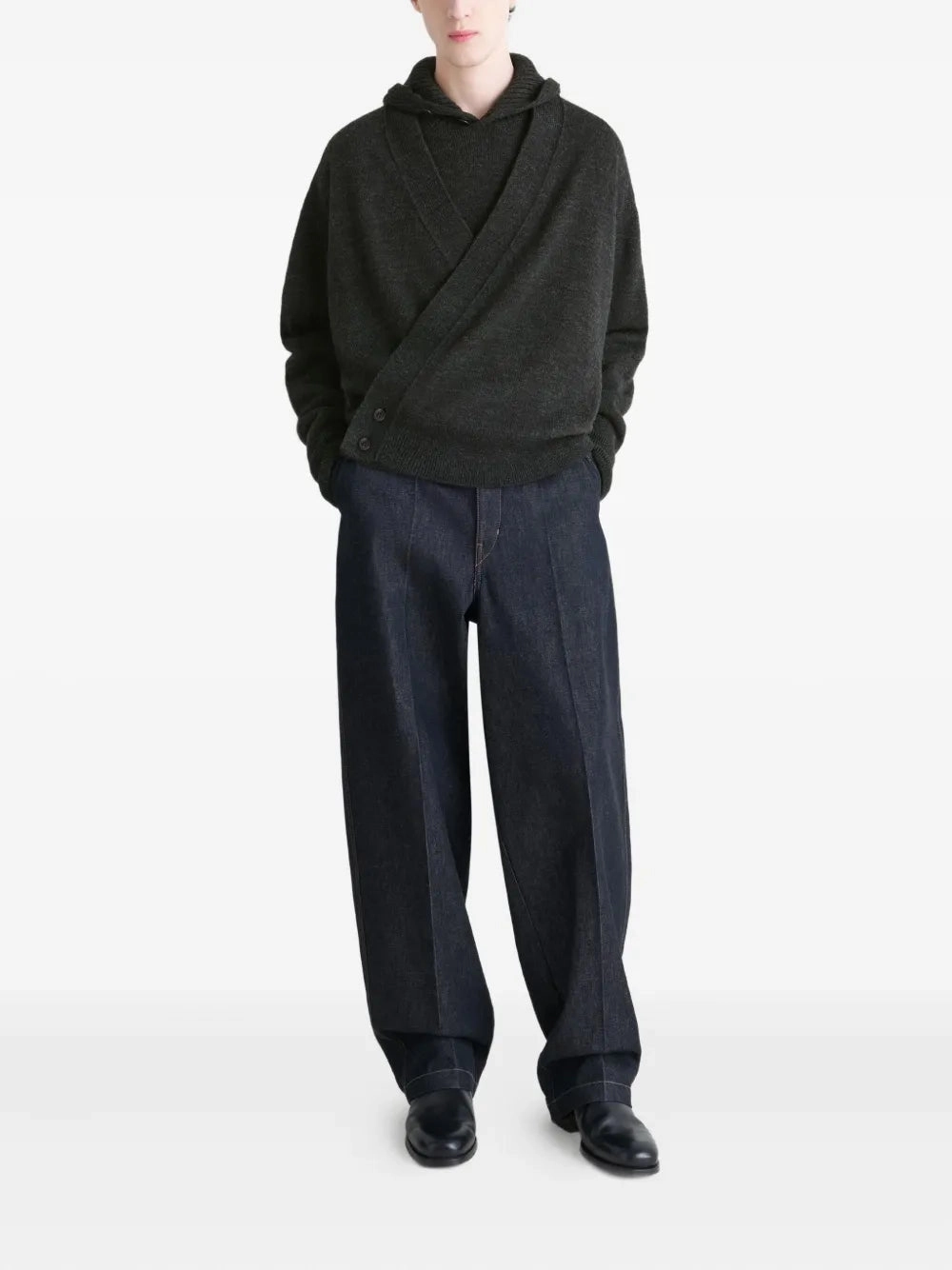 Warm Waterproof Winter Coats LEMAIRE - Men Wrap Cardigan