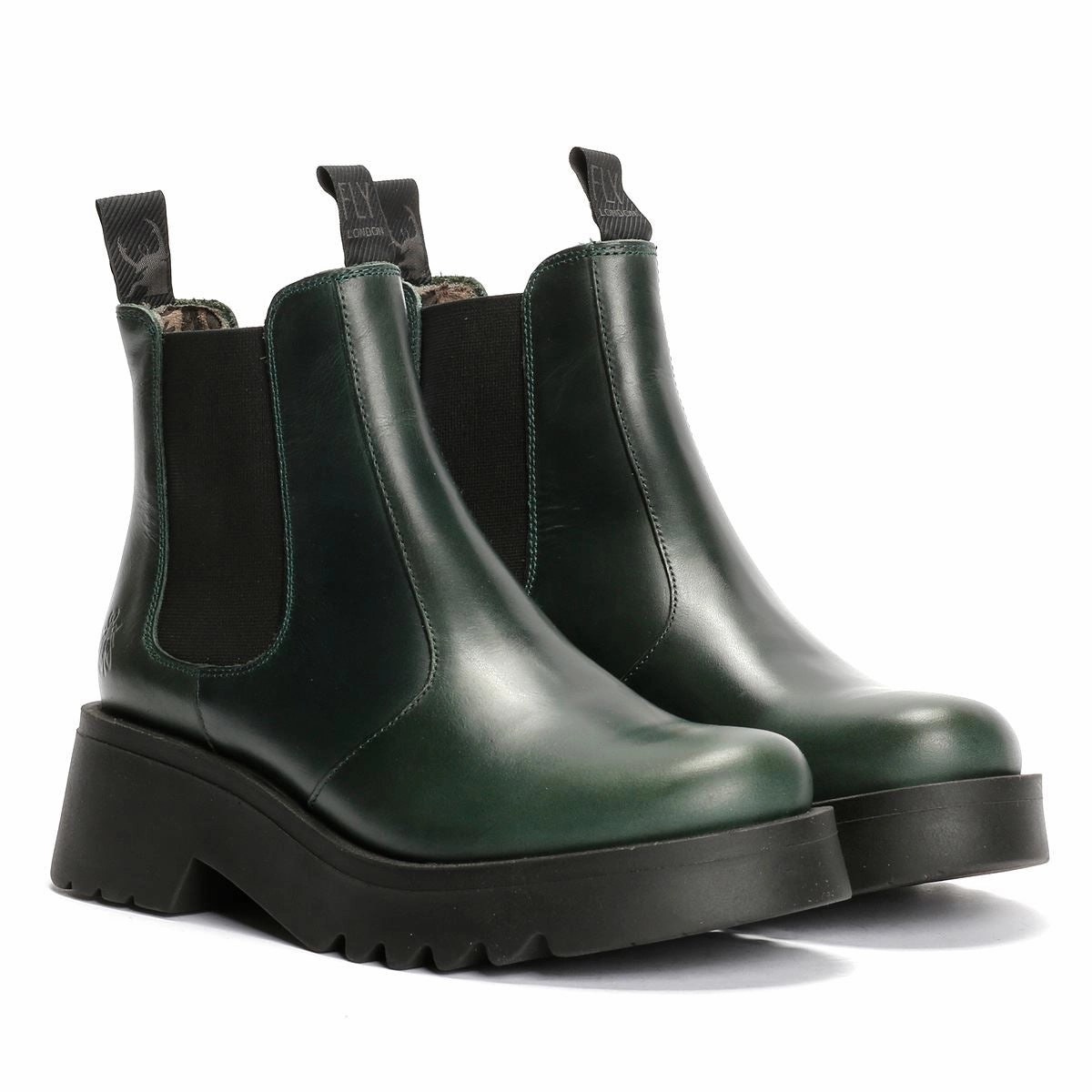 Brown Dress Chelsea Boots Fly London Medi Leather Women's Petrol Boots