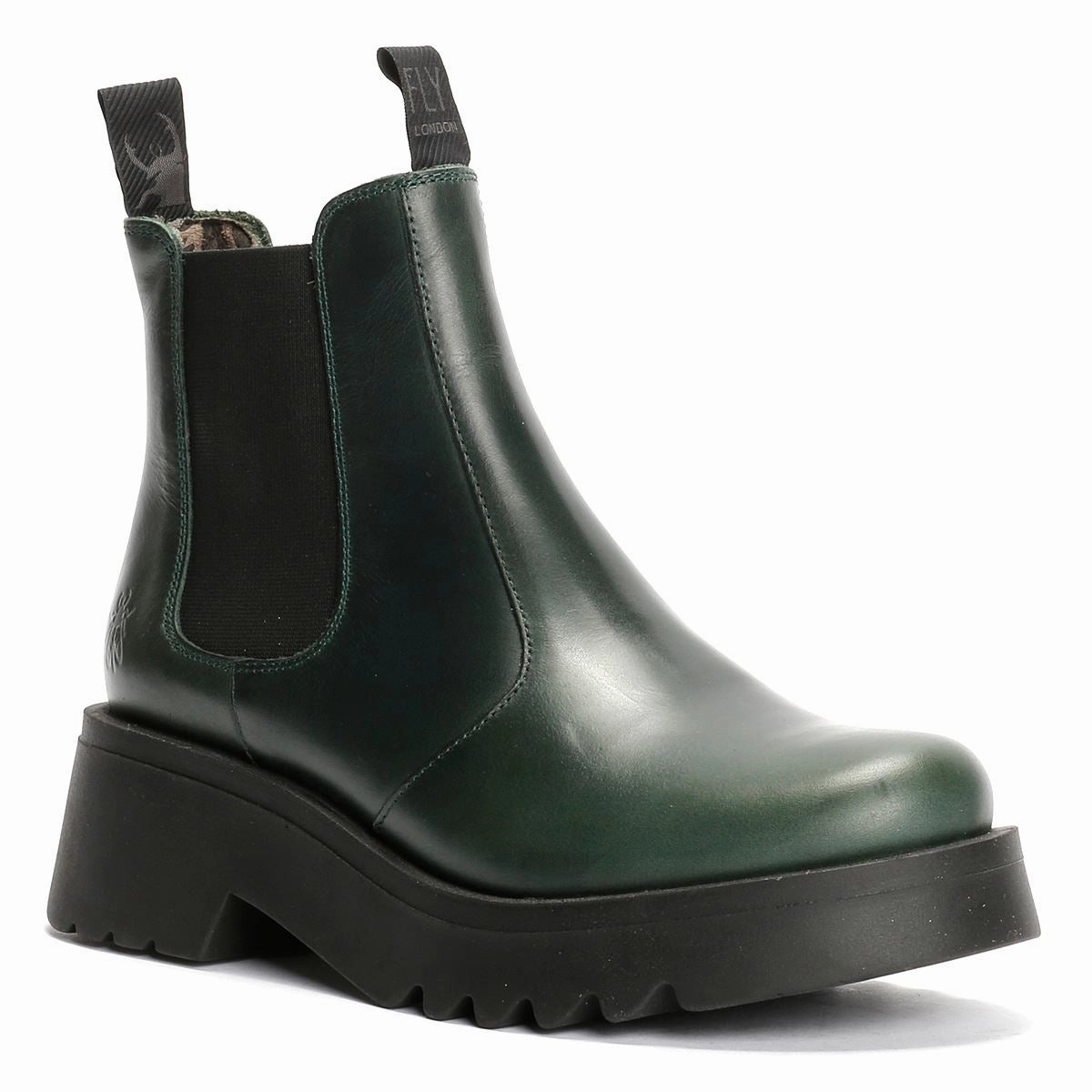 Chelsea Boots Shop Fly London Medi Leather Women's Petrol Boots