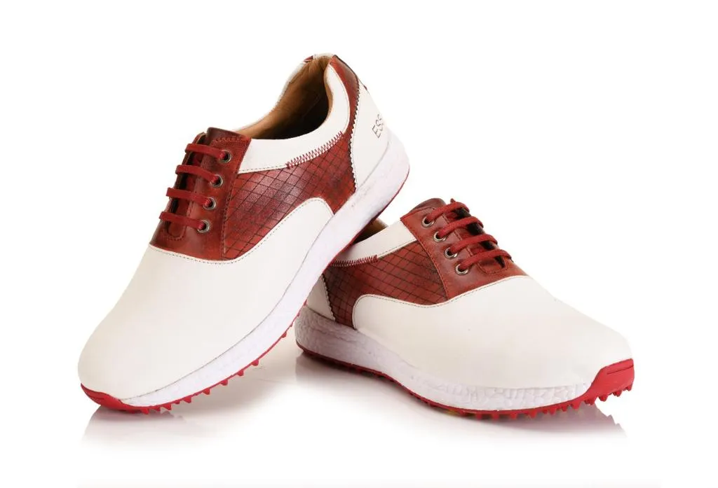 Best Healthcare Shoes Waterproof Austin White Red-Golf Shoes