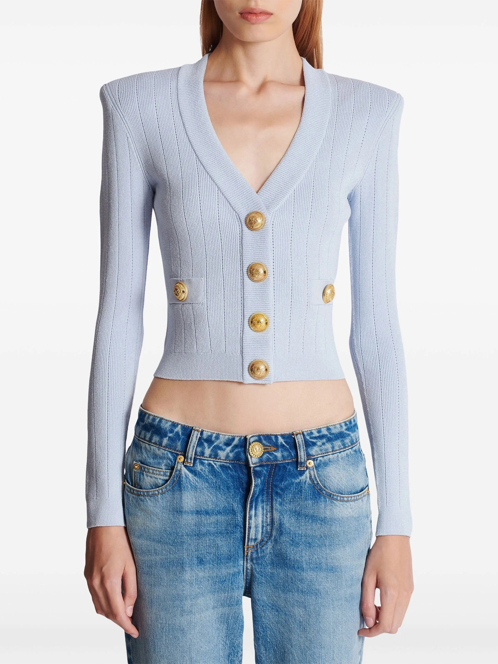 Topshop Knitwear Cardigans engraved-button cardigan