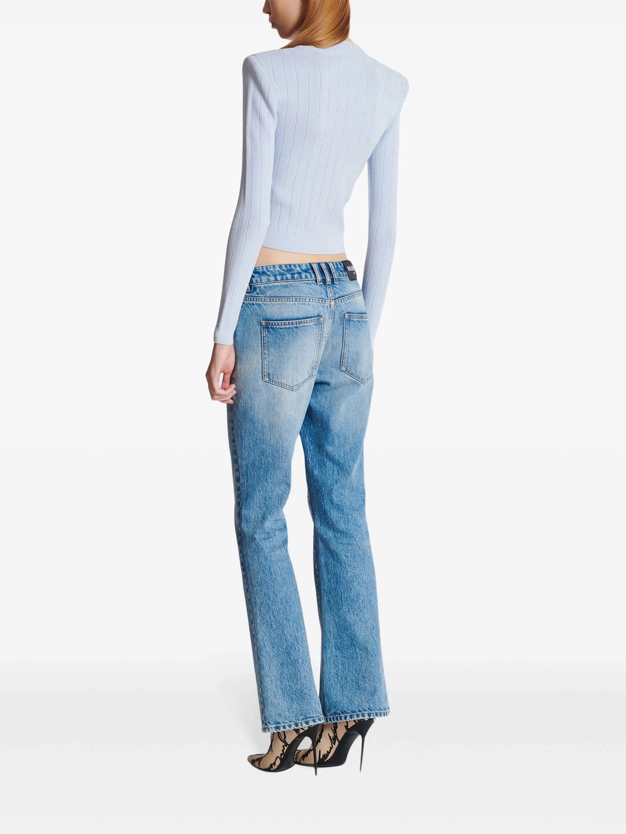 Knitwear Matching Set engraved-button cardigan