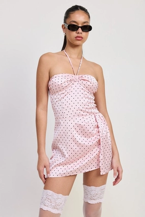 Jackie O Mini Dress Sugar Plum Dot Mini Dress