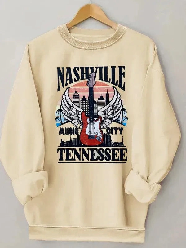 Ut Vols Sweatshirts Nashville Printed Women Sweatshirt