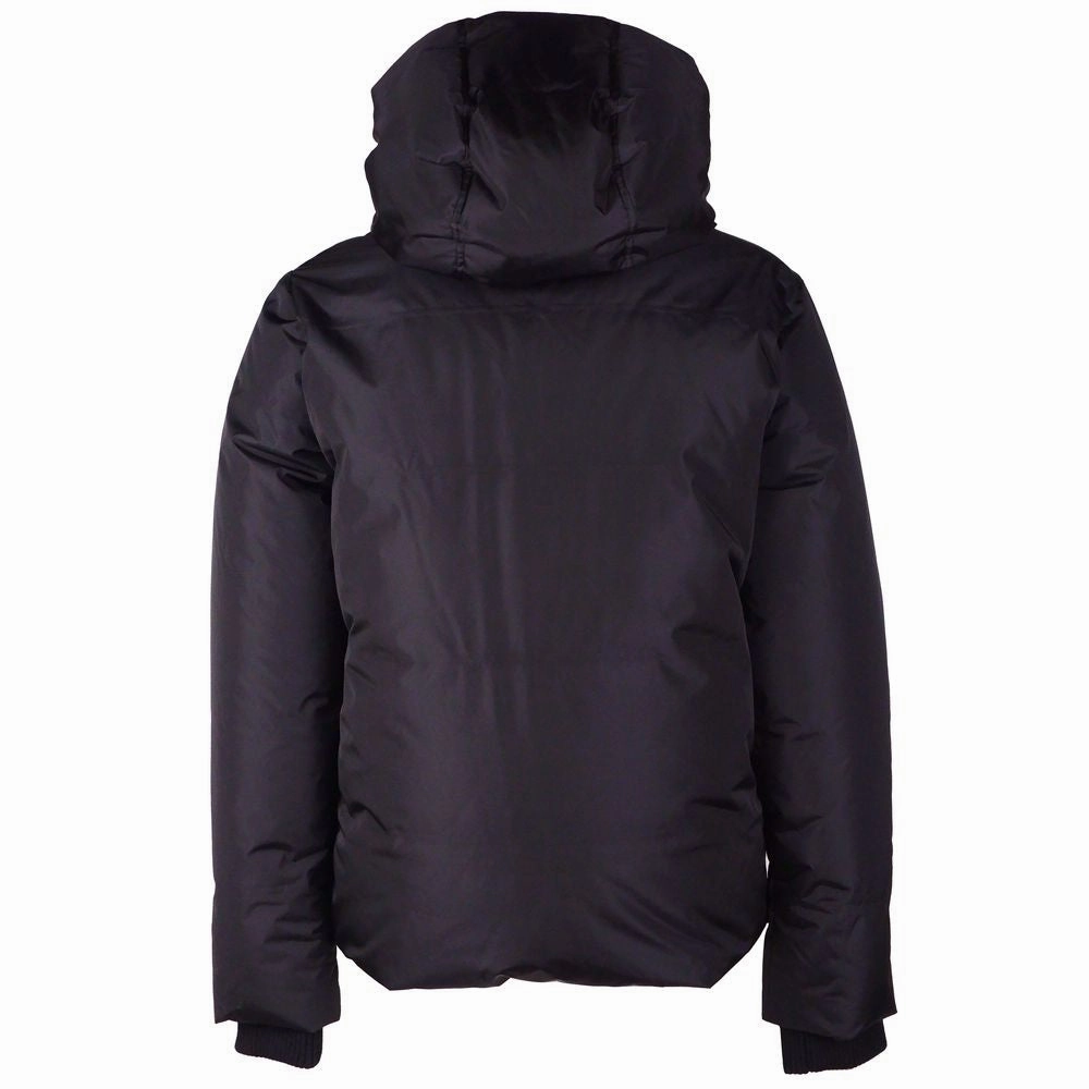 Black Nylon Men Down Jacket Heated Winter Coats