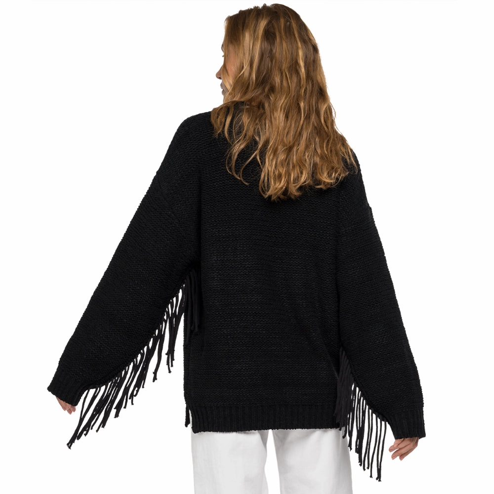 Replay Women's Crewneck Knitwear With Fringes Knitwear Factory Portugal