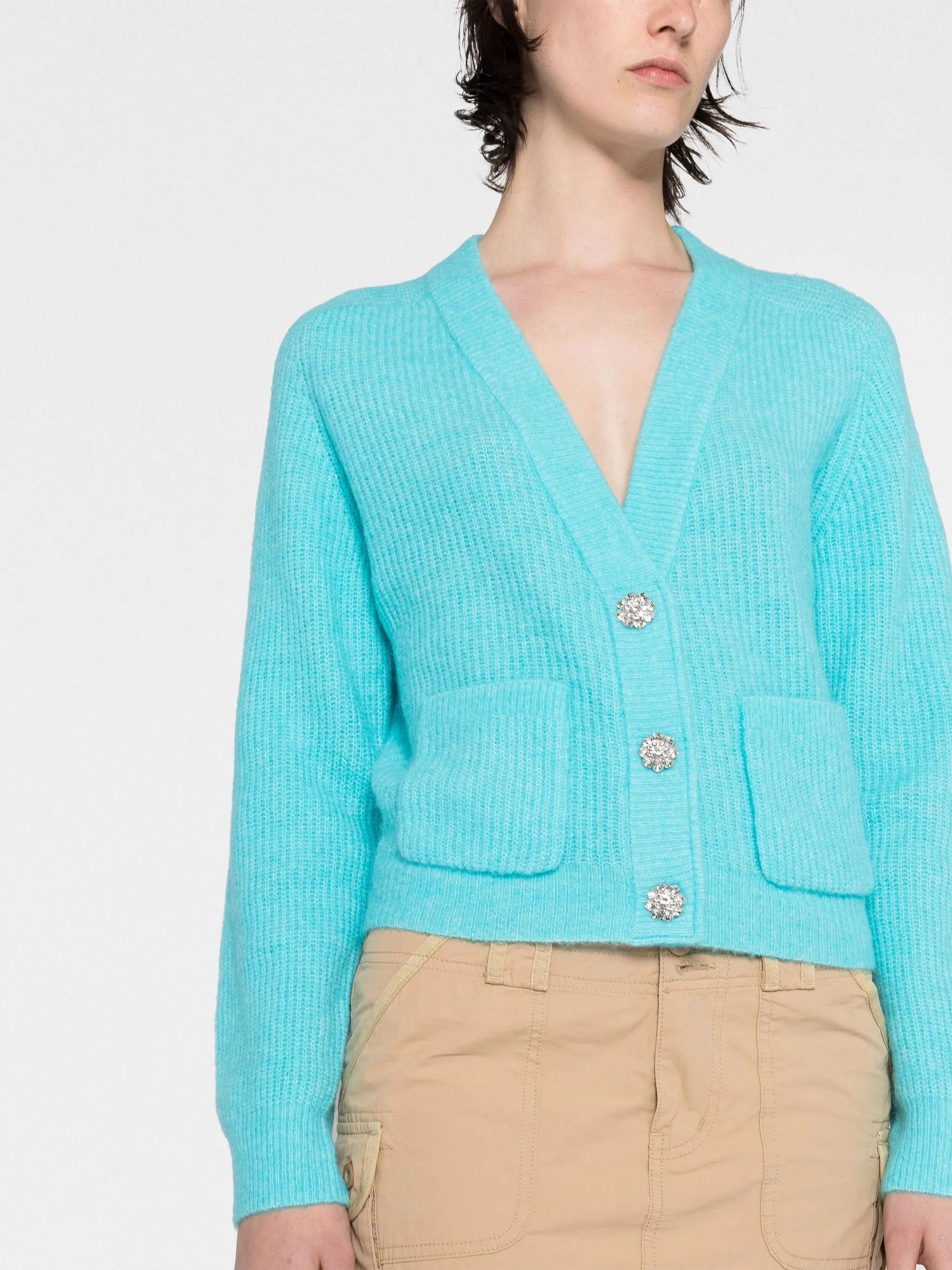 embellished-button cardigan Knitwear For Teenagers