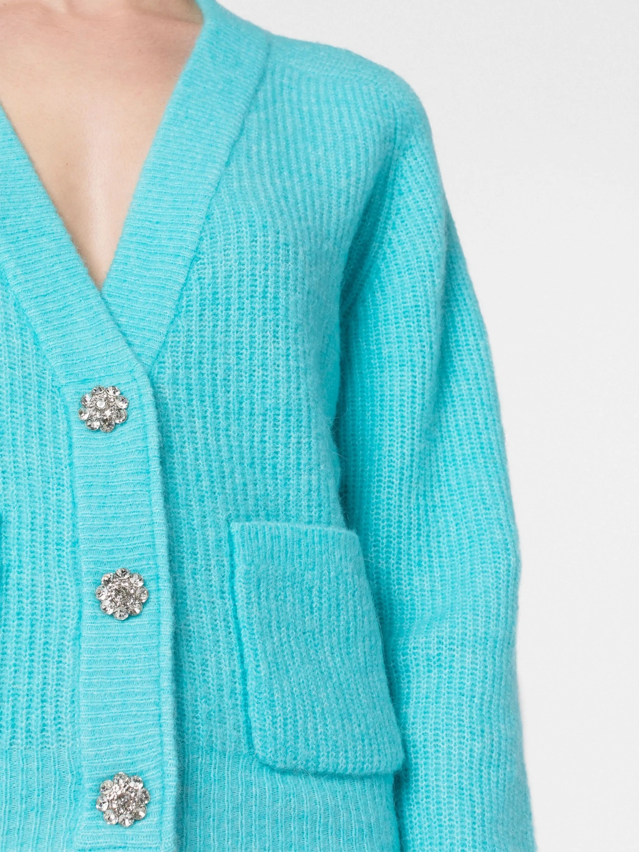 embellished-button cardigan Independent Knitwear Designers