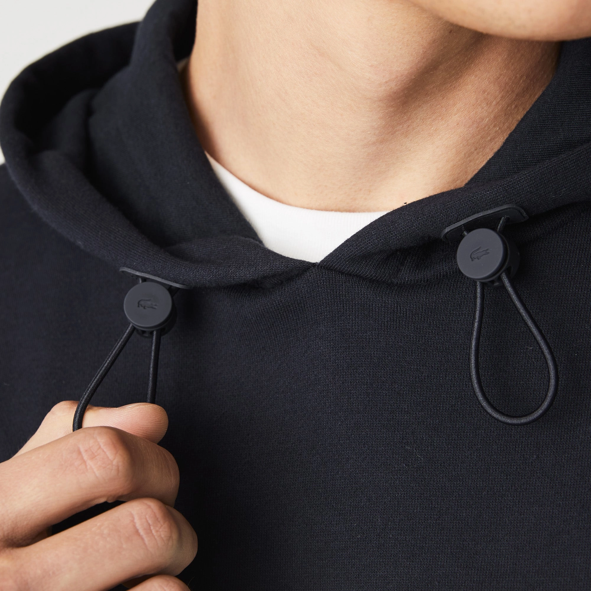 Lacoste Men's Vintage Printed Hooded Fleece Sweatshirt Boyne Mountain Sweatshirts