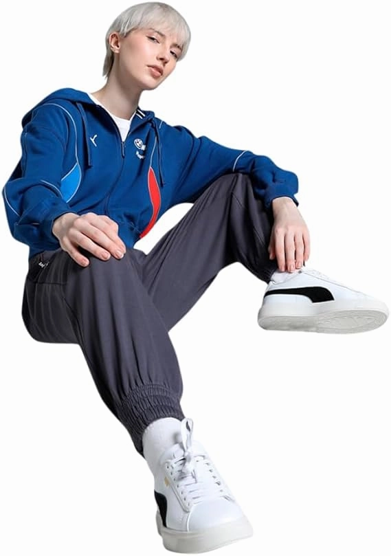 Puma Women's BMW M Motorsport Relaxed Fit Hooded Sweatshirt American Sweatshirts