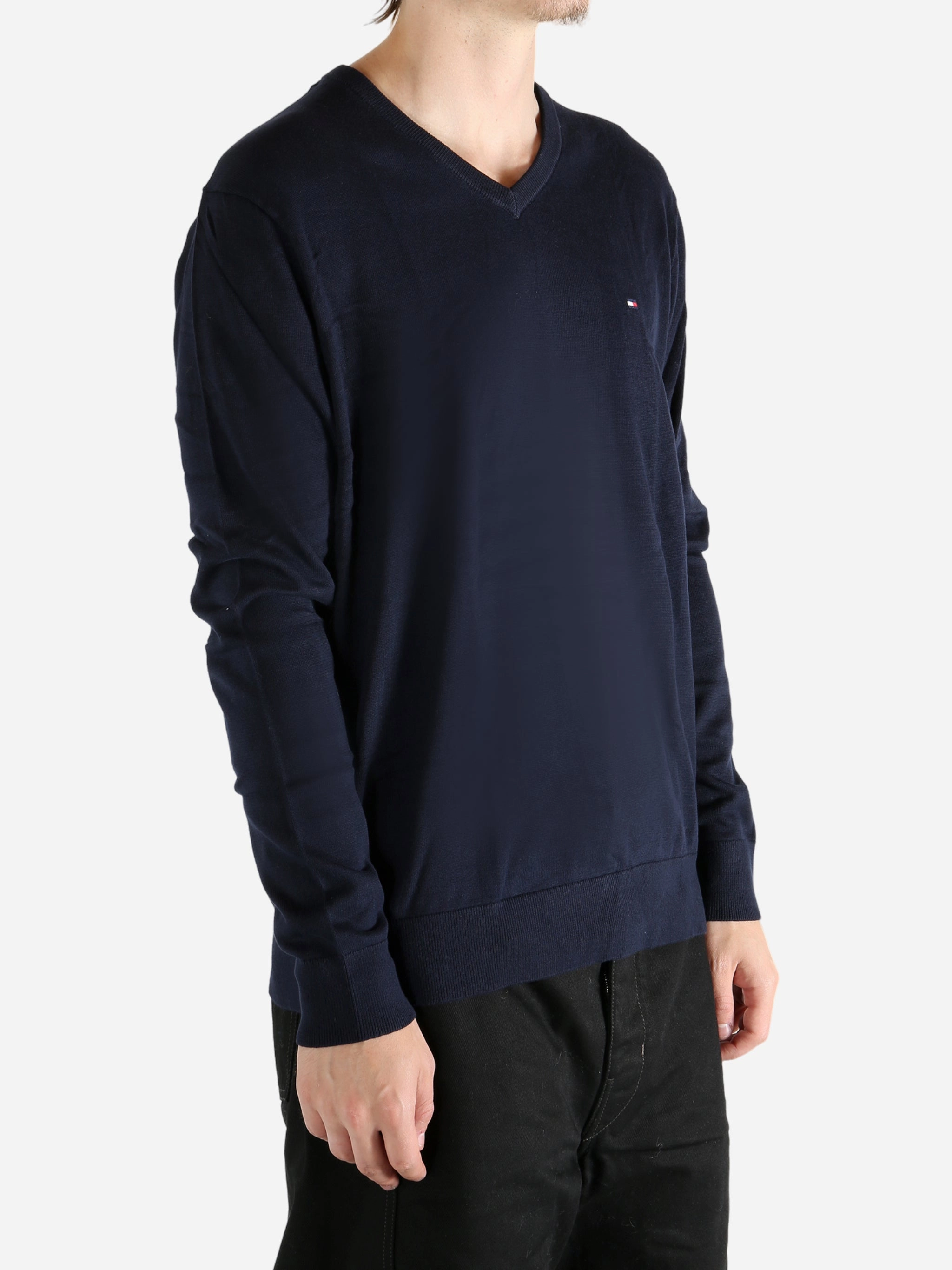 Ysl Knitwear TOMMY HILFIGER - Men Essential Cotton V Neck Sweater