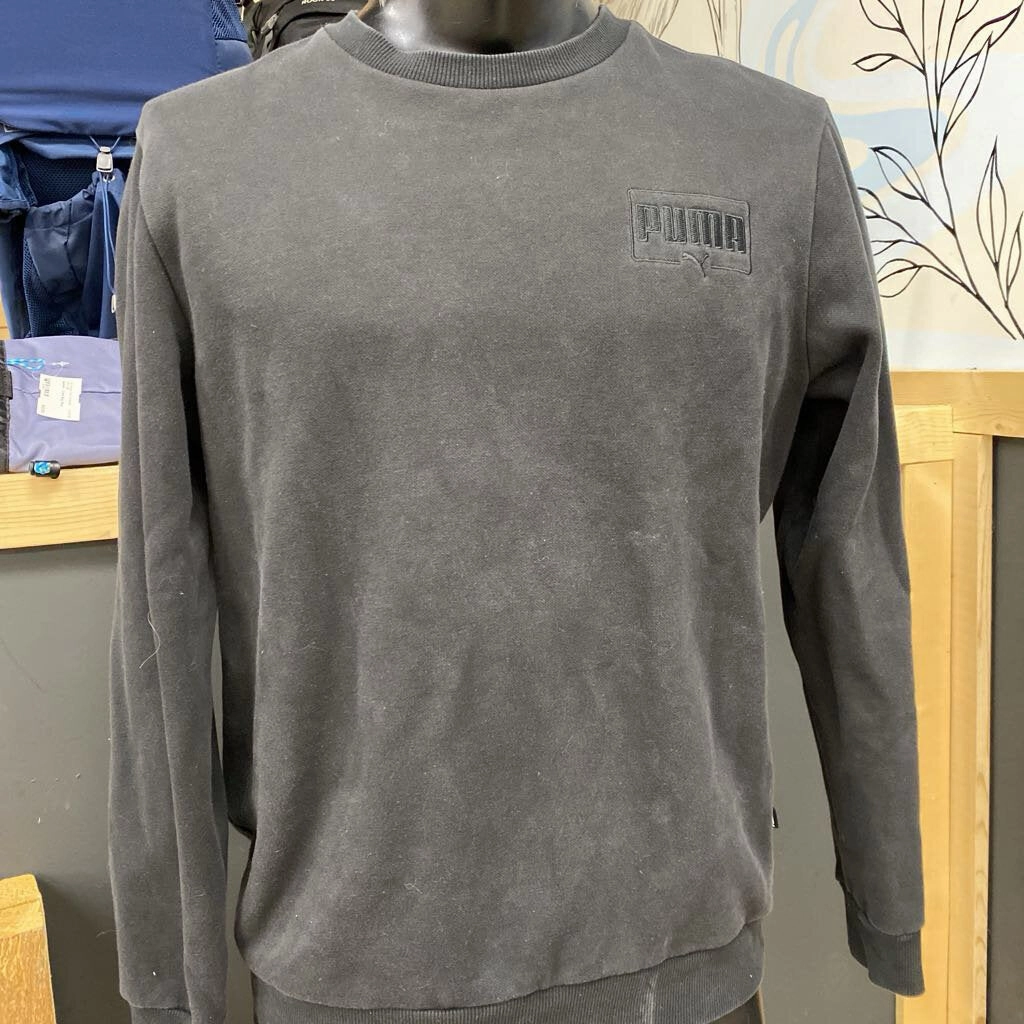 Ukraine Sweatshirts Puma - Men's Crew Sweatshirt - MSRP $60: Black-men-MD