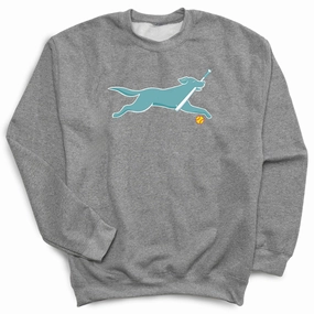 Hunting Crewneck Sweatshirts Softball Crewneck Sweatshirt - Mitts the Softball Dog