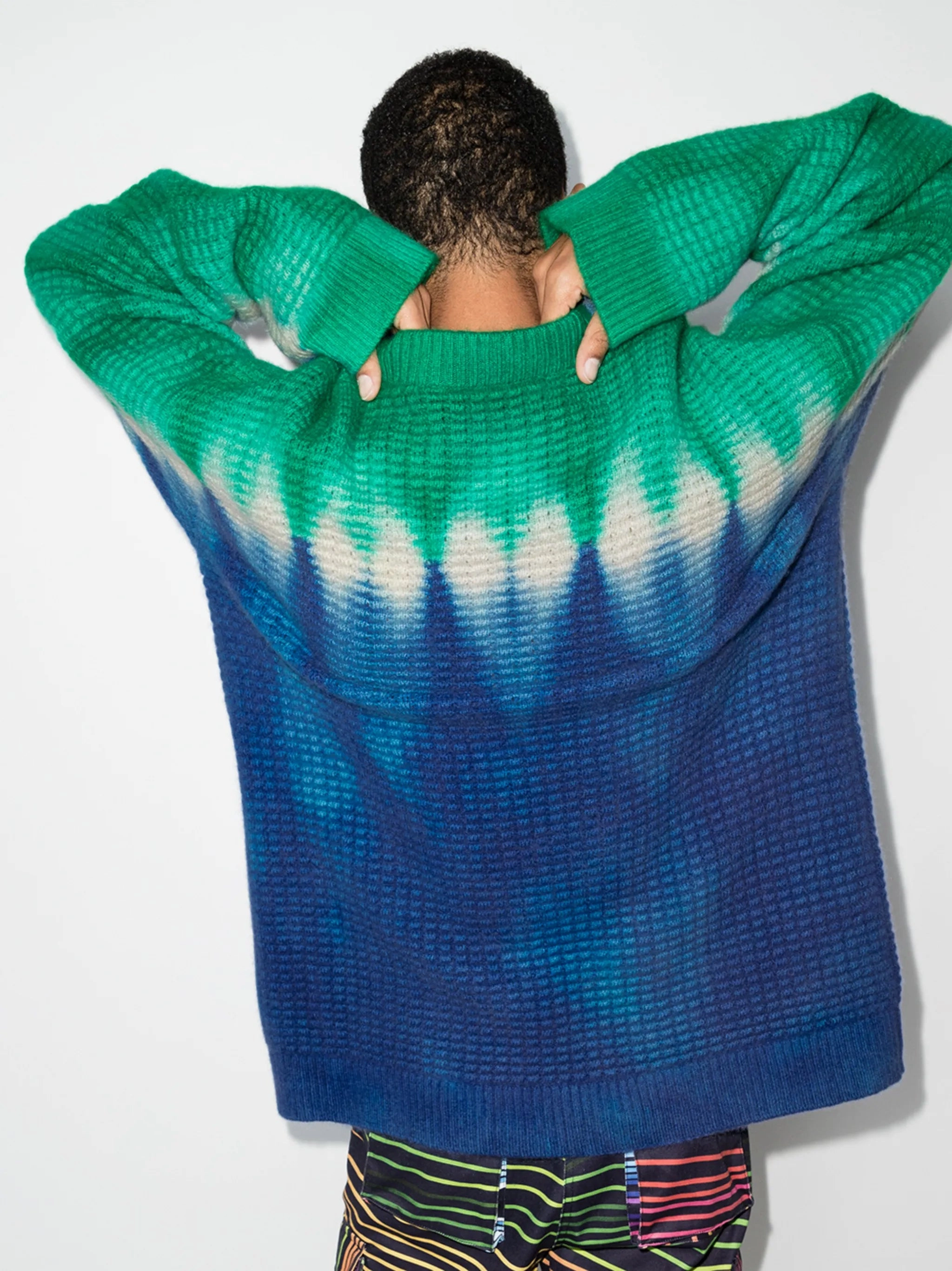 Varley Knitwear Daybreak tie-dye waffle jumper