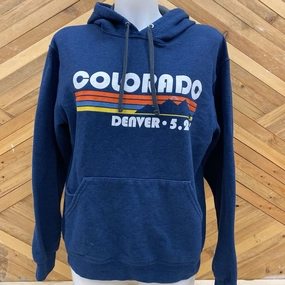 French Terry Sweatshirts Fruit of the Loom - Women's Colorado Hoodie - MSRP $: Blue/White/Orange/Yellow-women-MD