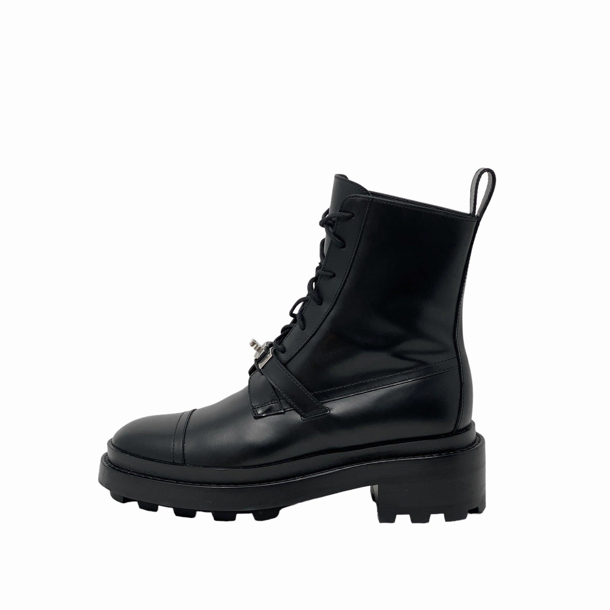 Ankle Lace Up Boots Hermes Noir Funk Ankle Boots 35