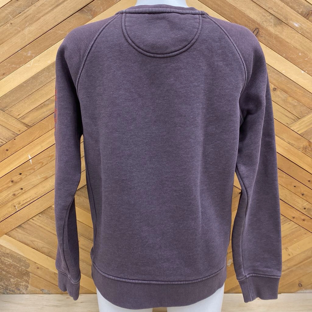 Carhartt - Women's Crewneck Relaxed Fit Sweatshirt - MSRP $120: Violet/Brown-women-MD Phenomenal Sweatshirts